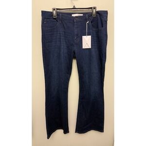 KanCan Jeans Women's 15/31‎ Petite Blue Mid Rise Flare Dark Stretch KC11254SD-PT